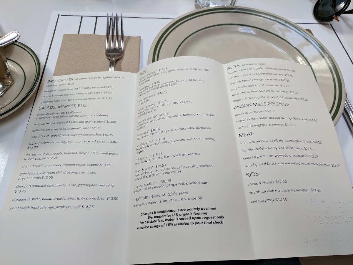 Menu Jon & Vinny's Fairfax-10